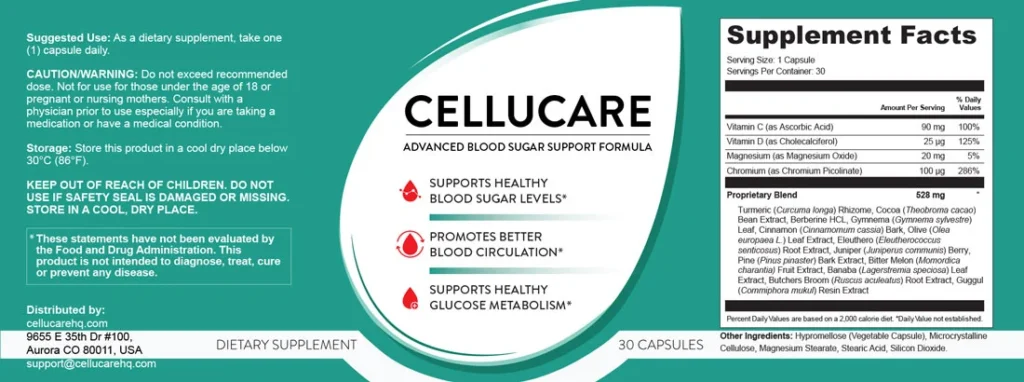 CelluCare Ingredients